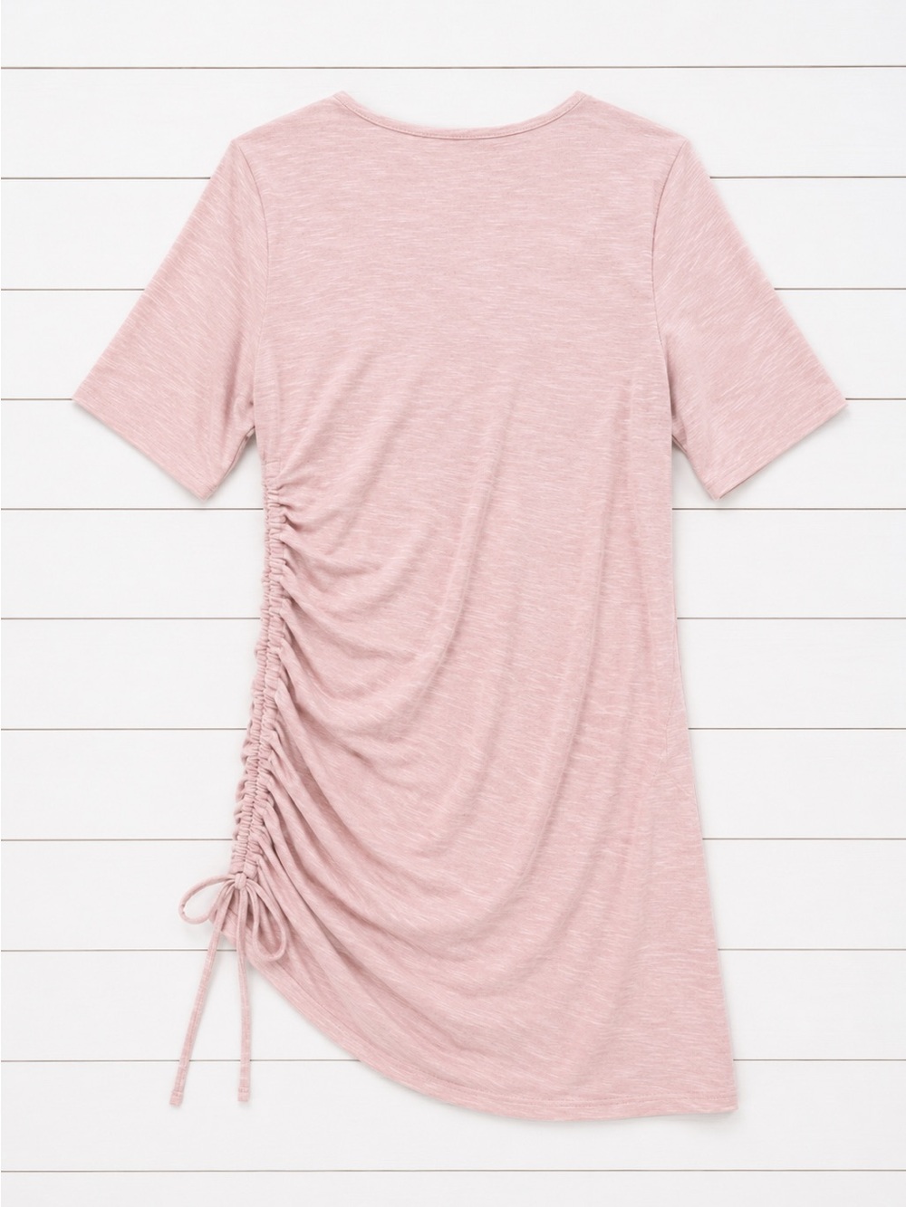 BNWT River Island Light Pink Ruched Side Midi Dress - Picture 4 of 5